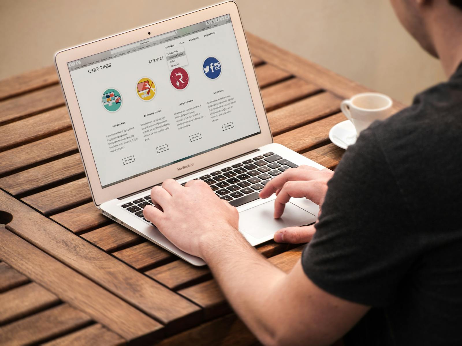 Local SEO research on laptop with analytics